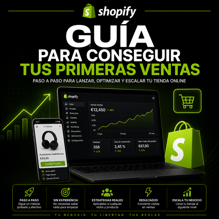 GUÍA PARA CONSEGUIR TUS PRIMERAS VENTAS EN SHOPIFY